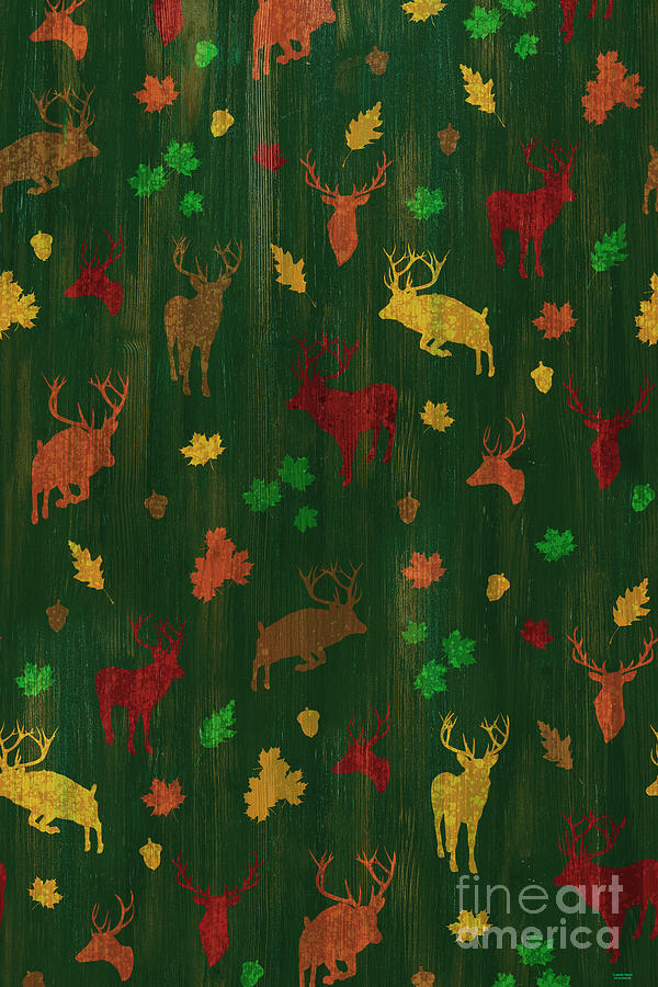 Deer Wood Panel Painting by JQ Licensing