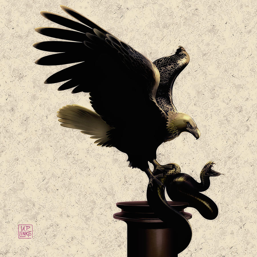 Bronze Eagle  Mixed Media by Udo Linke