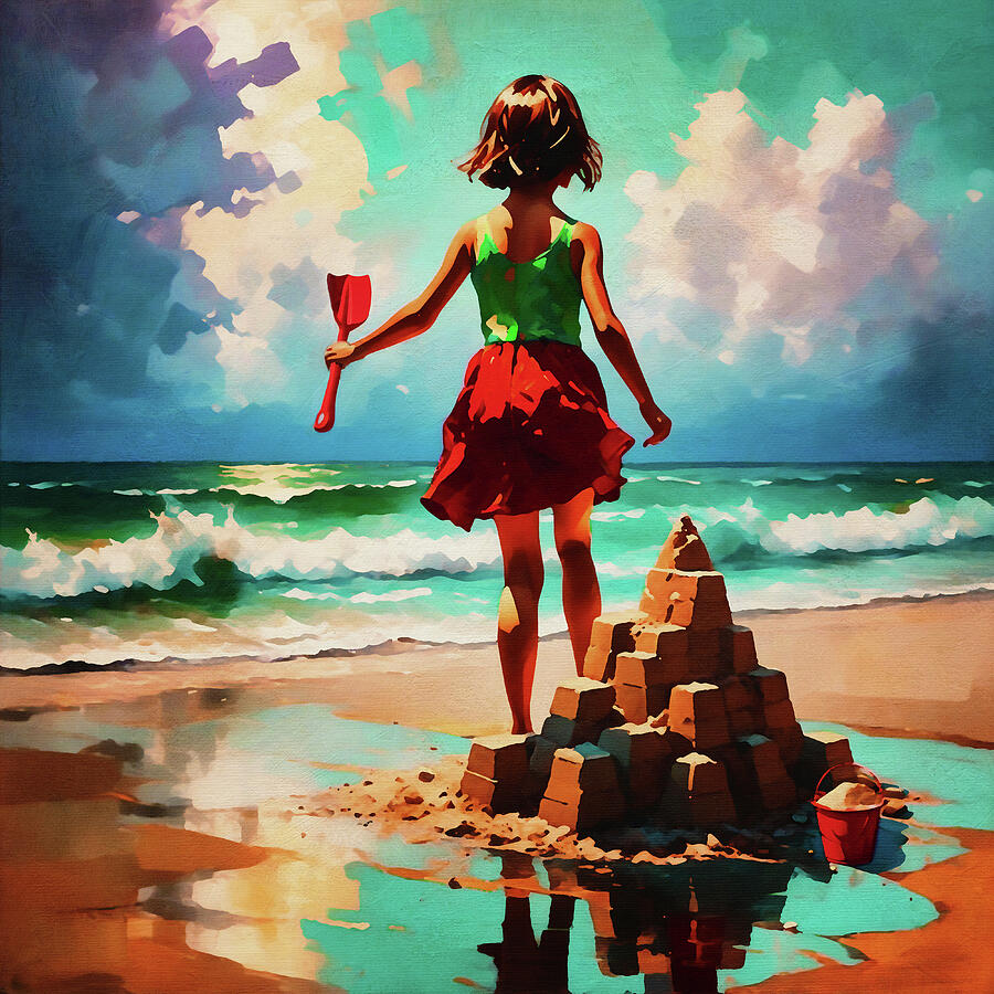Defending my sandcastle Digital Art by Jan Keteleer Defending my sandcastle Digital Art by Jan Keteleer