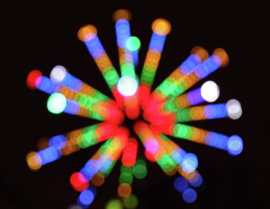 Defocused Colored Lights And Strips Digital Art by Mikhail Kokhanchikov