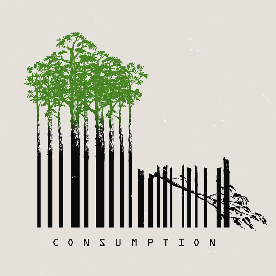 Deforestation Consumption Drawing by Axllll