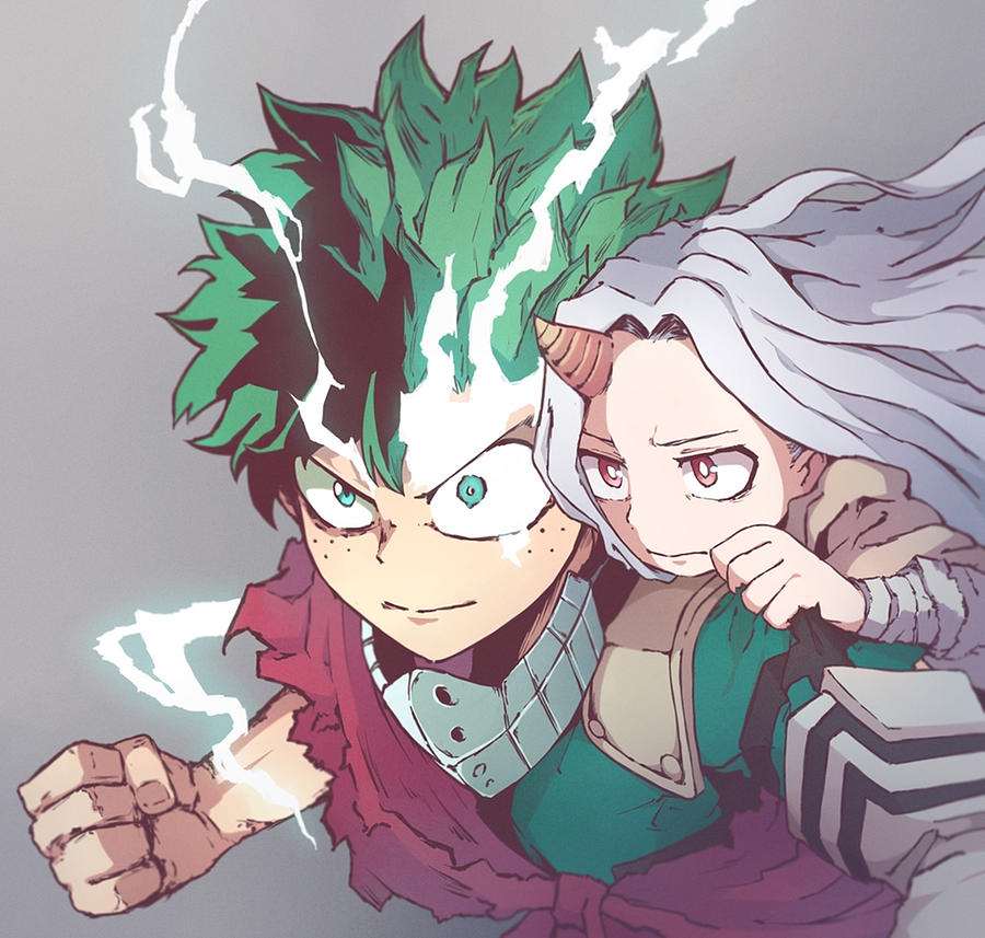 Deku and Eri My Hero Academia Digital Art by William Stratton