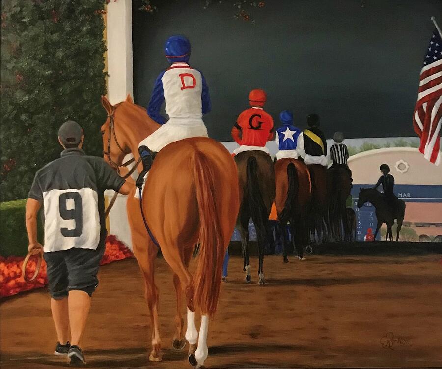 Del Mar Race Track, CA Painting by Karen Neal Fine Art America