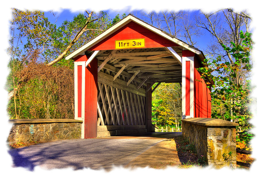 Delaware Covered Bridges - Ashland Covered Bridge Over Red Clay Creek, No. 1, New Castle County Photograph by Michael Mazaika