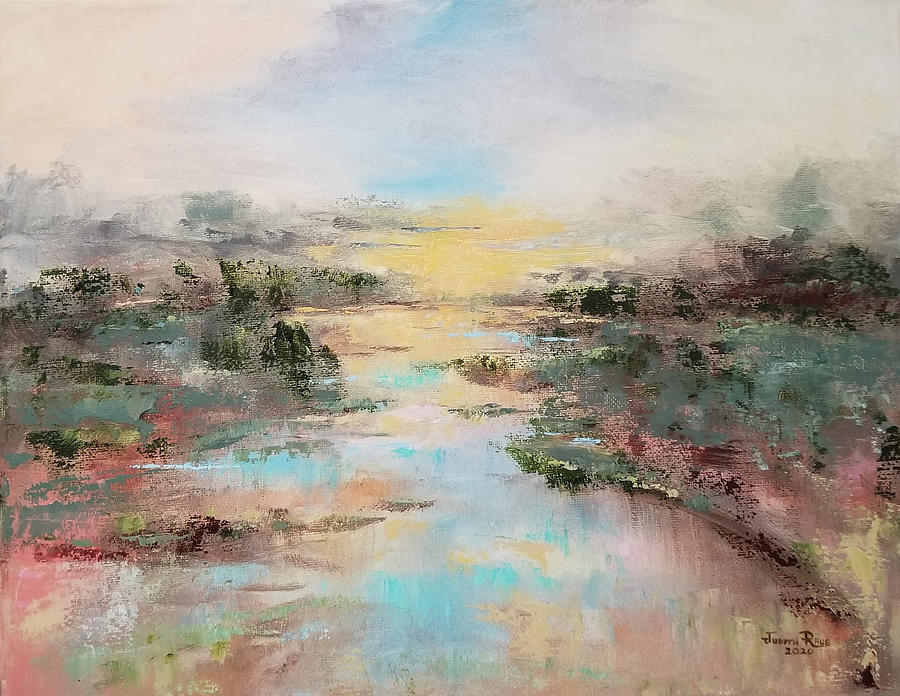 Delaware Daybreak Painting by Judith Rhue