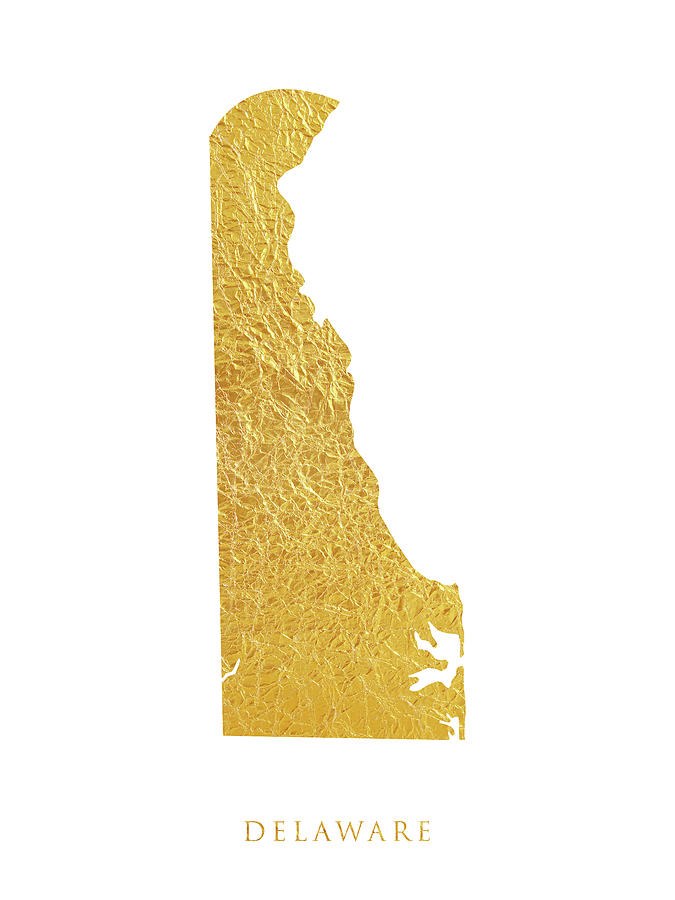 Delaware Gold Map #48 Digital Art by Michael Tompsett