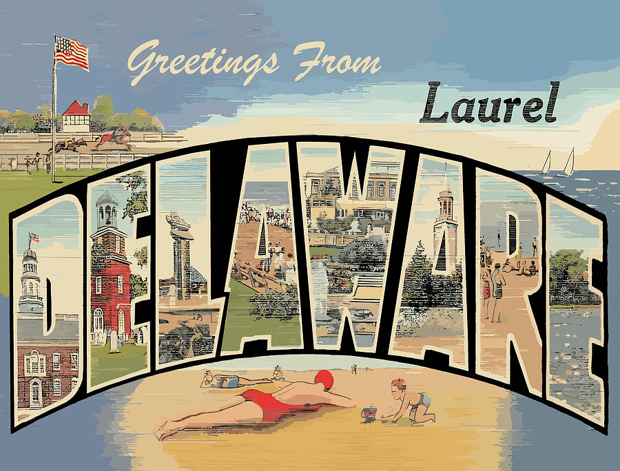 Landmark Digital Art - Delaware Letters by Long Shot