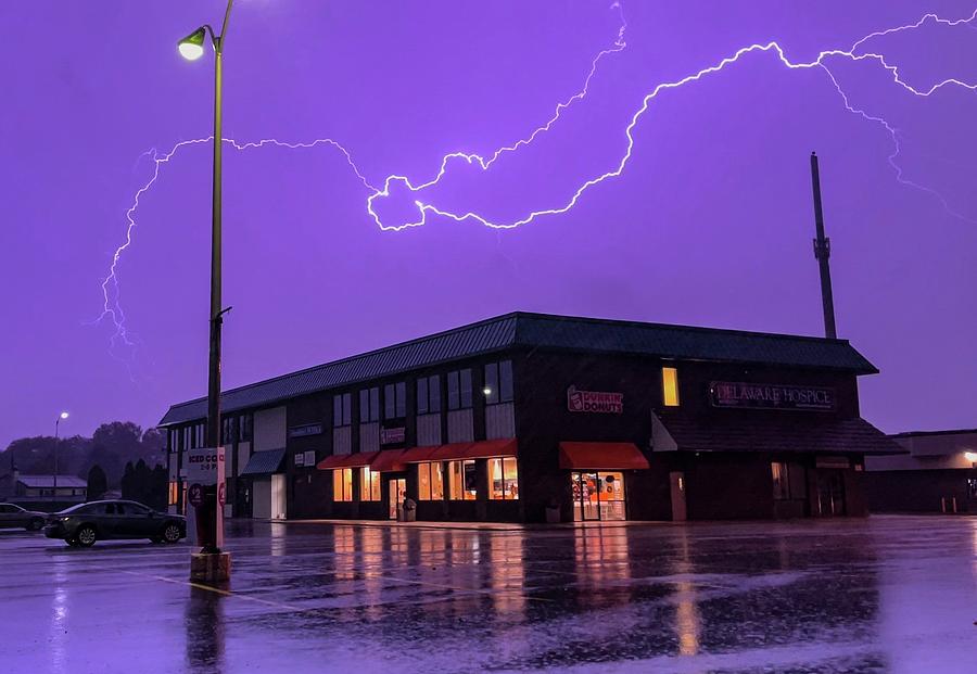 Delaware Lightning Photograph by Ed Sweeney