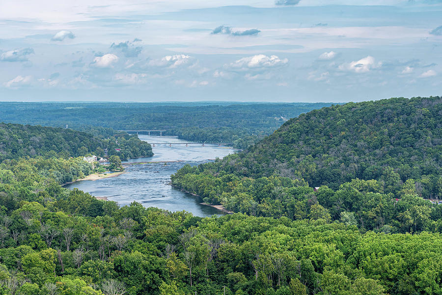 Delaware River and Goat Hill Vista Photograph by Steven Richman
