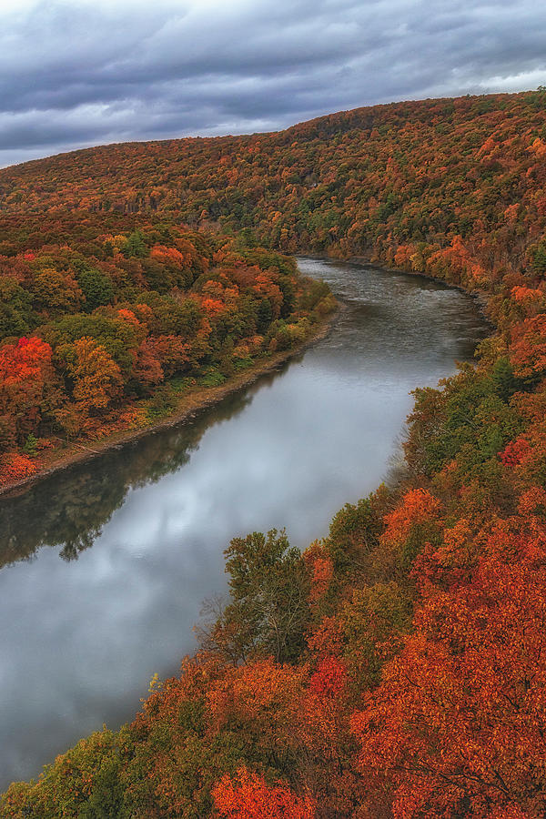 Delaware River Autumn Photograph by Susan Candelario