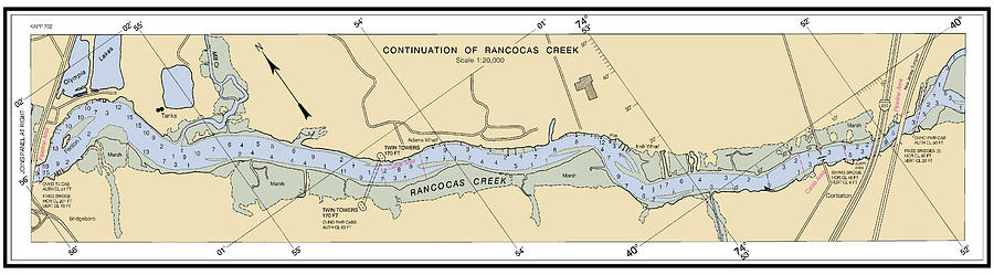 Delaware River Philadelphia to Trenton Continuation of Rancocas River, NOAA Chart 12314_3 Digital Art by Nautical Chartworks