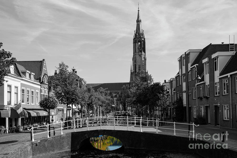 Delft Canal Bridge and New Church 4 Photograph by Bob Phillips