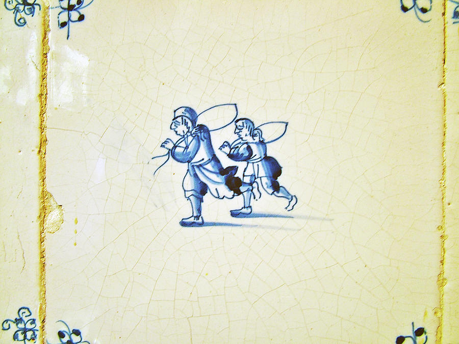 Delft Tiles in Frans Hals Museum in Haarlem, Netherlands Photograph by Ruth Hager