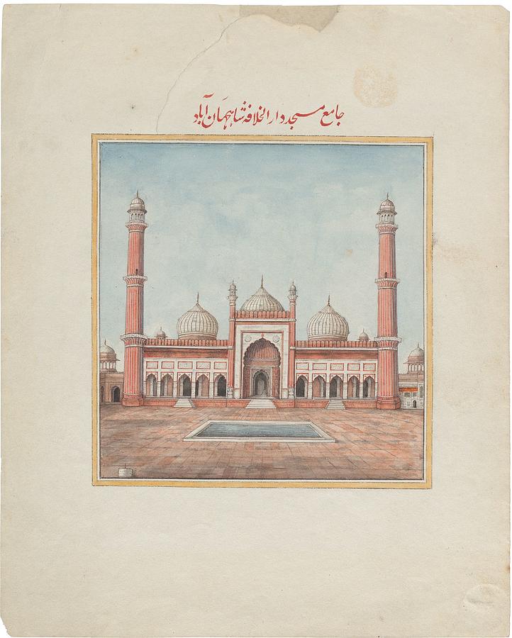 Delhi, India Jami Masjid, Shahjahanabad  Painting by Artistic Rifki