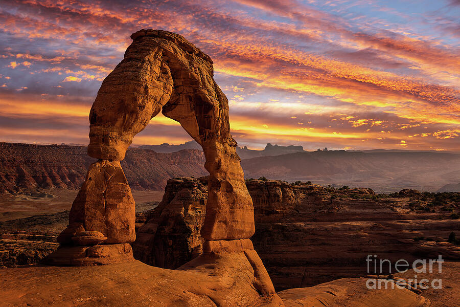Delicate arch at sunset Photograph by Delphimages Photo Creations