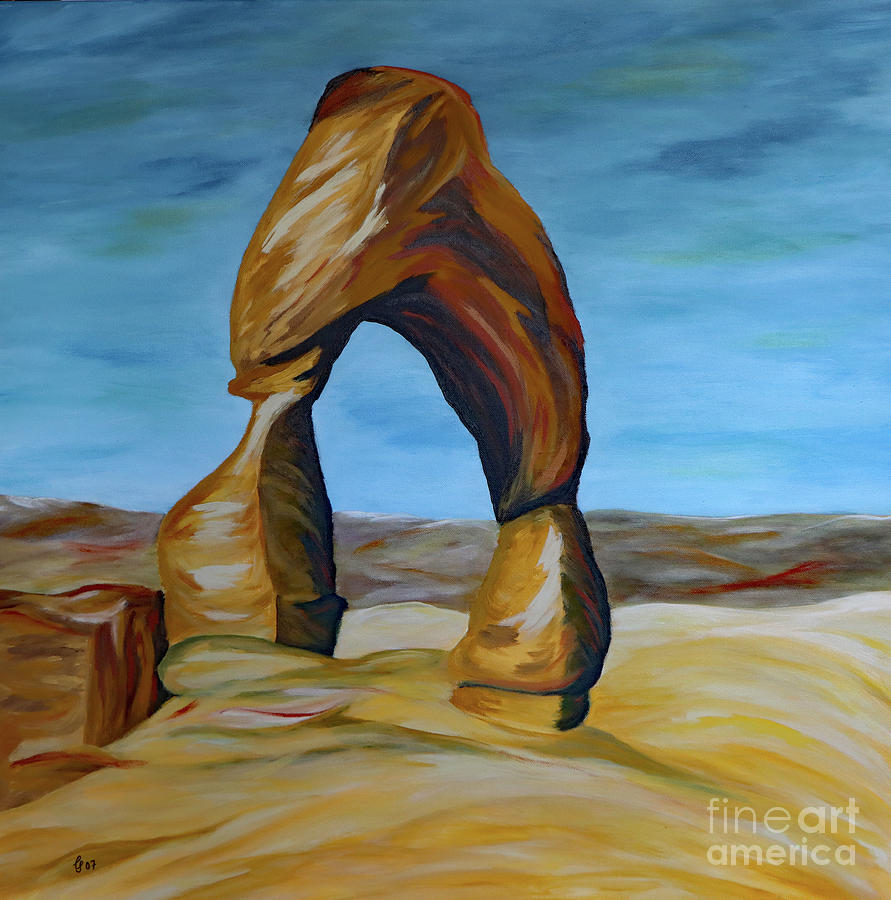 Delicate Arch II Painting by Christiane Schulze Art And Photography
