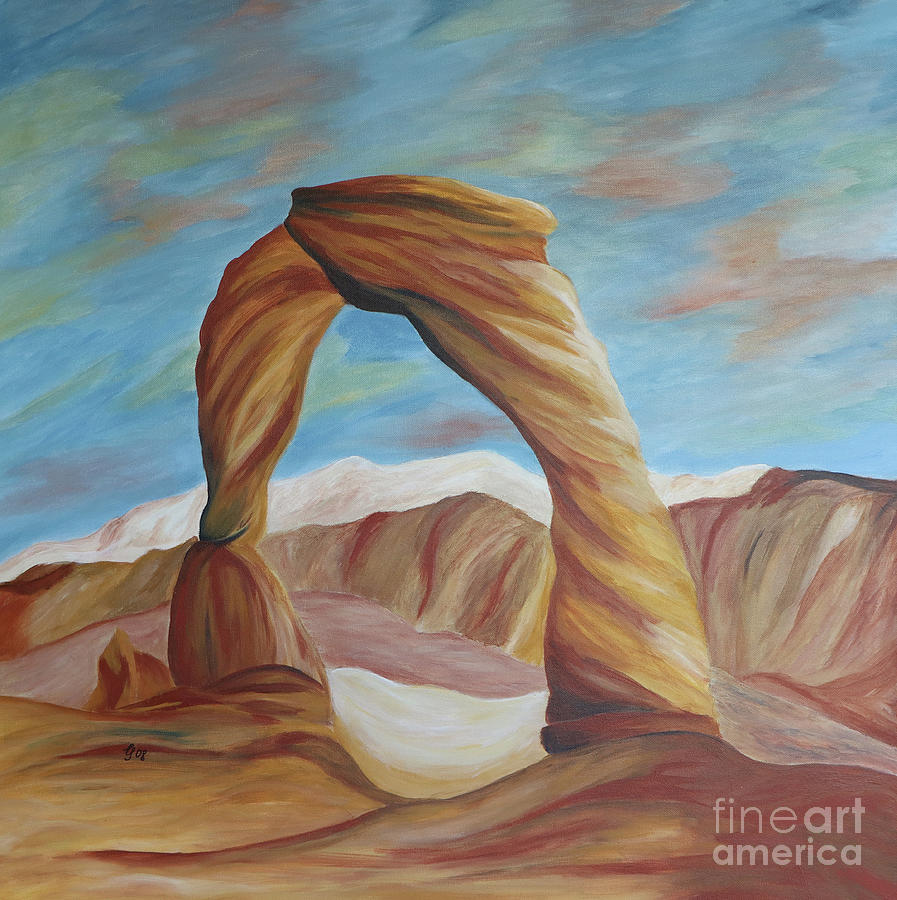 Delicate Arch IV Painting by Christiane Schulze Art And Photography