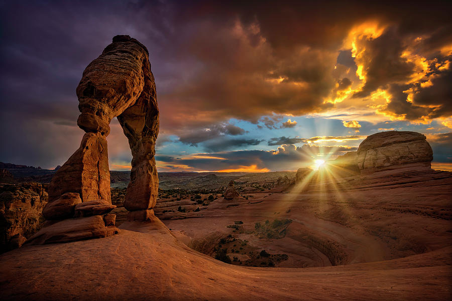 Delicate Arch Sunset Photograph by Michael Ash