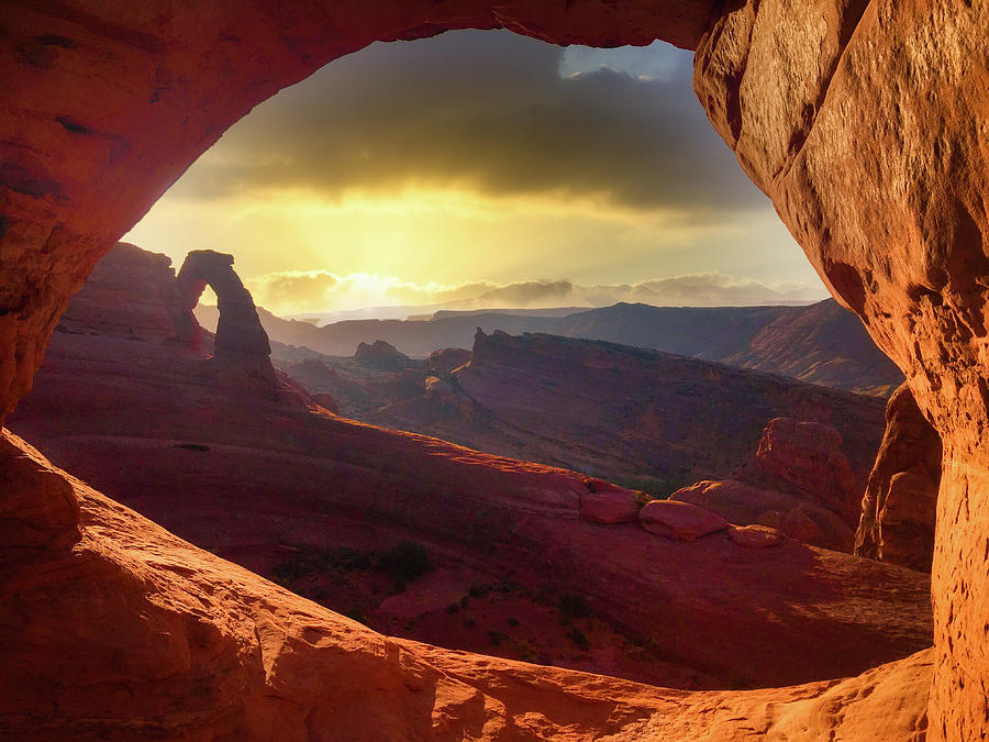 Delicate Arch through a window Photograph by Bradley Morris