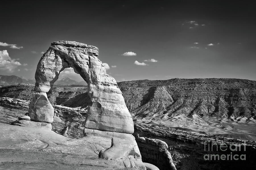 Delicate Arch black and white, Arched National park, Utah Photograph by ...