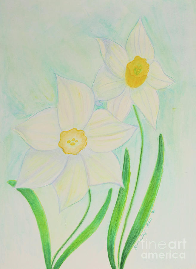 Delicate Daffodils Painting by Dorothy Lee