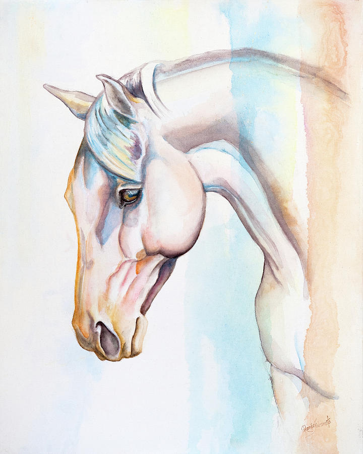 Delicate Horse Painting by Renee Forth-Fukumoto