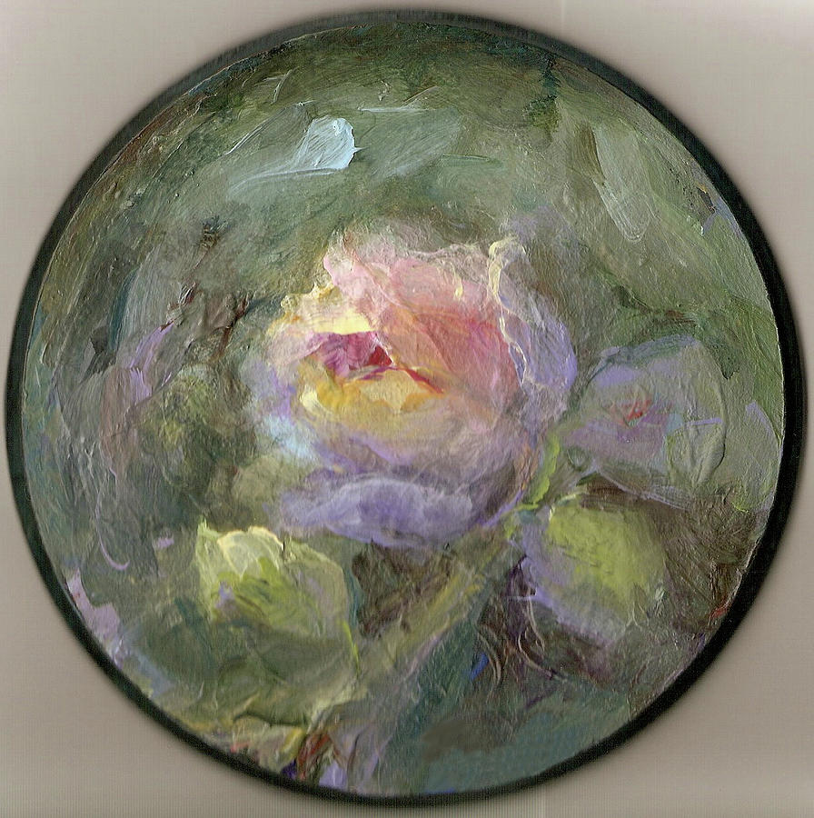 Delicate Painted Rose Painting by Mary Wolf