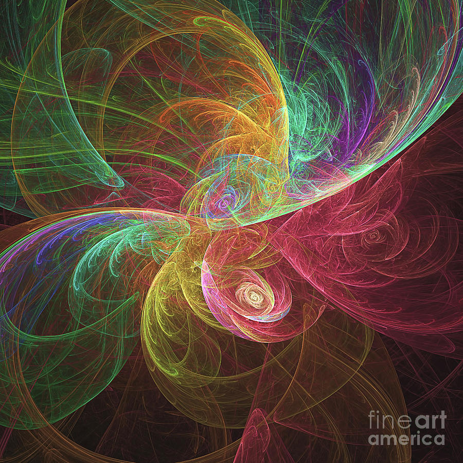 Space Digital Art - Delicate Rainbow Fantasy by Elisabeth Lucas