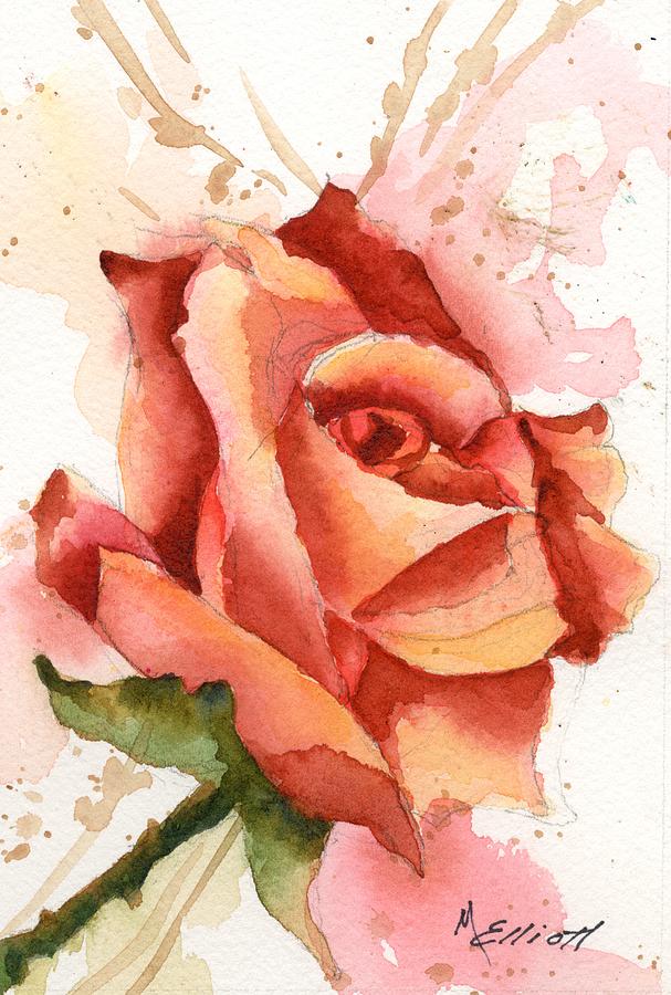 Delicate Rose Painting by Marsha Elliott