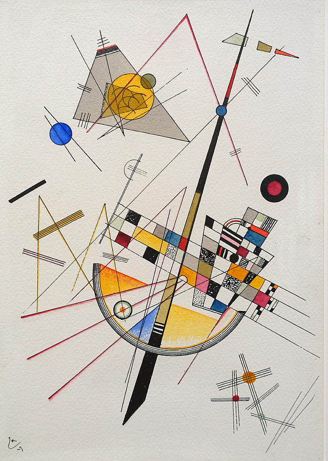 Delicate Tension by Wassily Kandinsky, 1923 AD Digital Art by Celestial Images