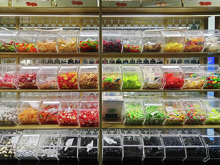 Candy Photograph - Delicious Colorful Gelatin Sweets In Candy Store by Lyuba Filatova
