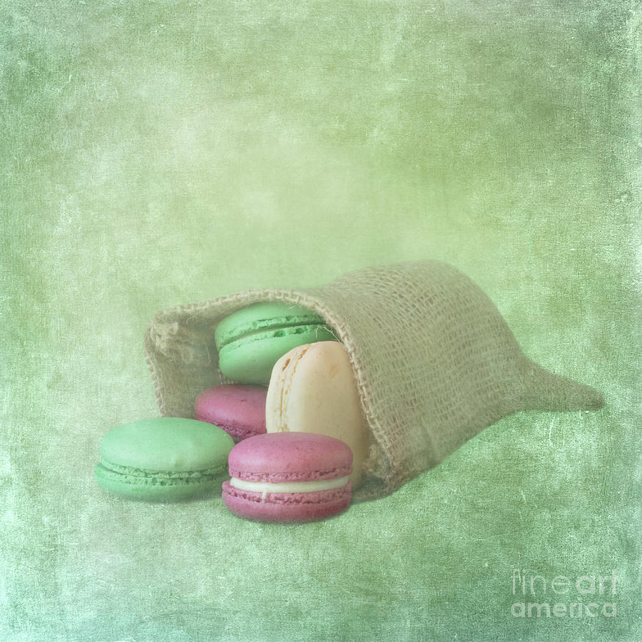 Cookie Mixed Media - Delicious French Macarons by Elisabeth Lucas