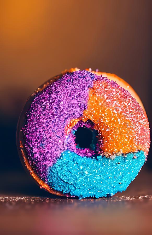 Delicious glazed donut Digital Art by Mihai B - Fine Art America