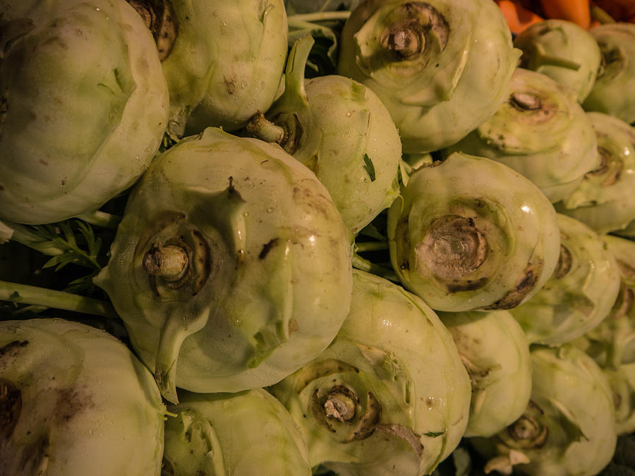Delicious Kohlrabi on a Market Photograph by Frederikloewer