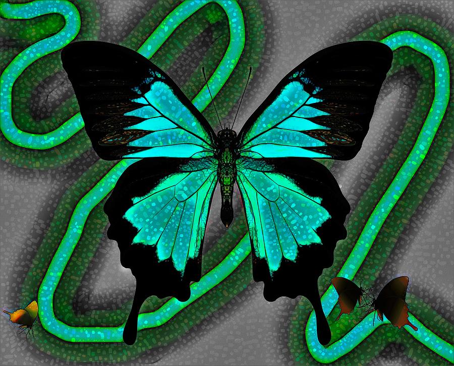 Delightful Cosmic Ulysses Butterfly Digital Art by Joan Stratton