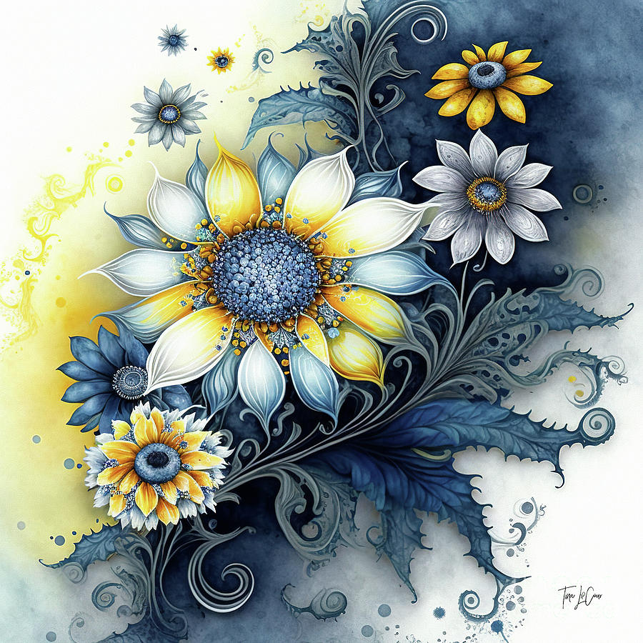 Delightful Daisies Painting by Tina LeCour
