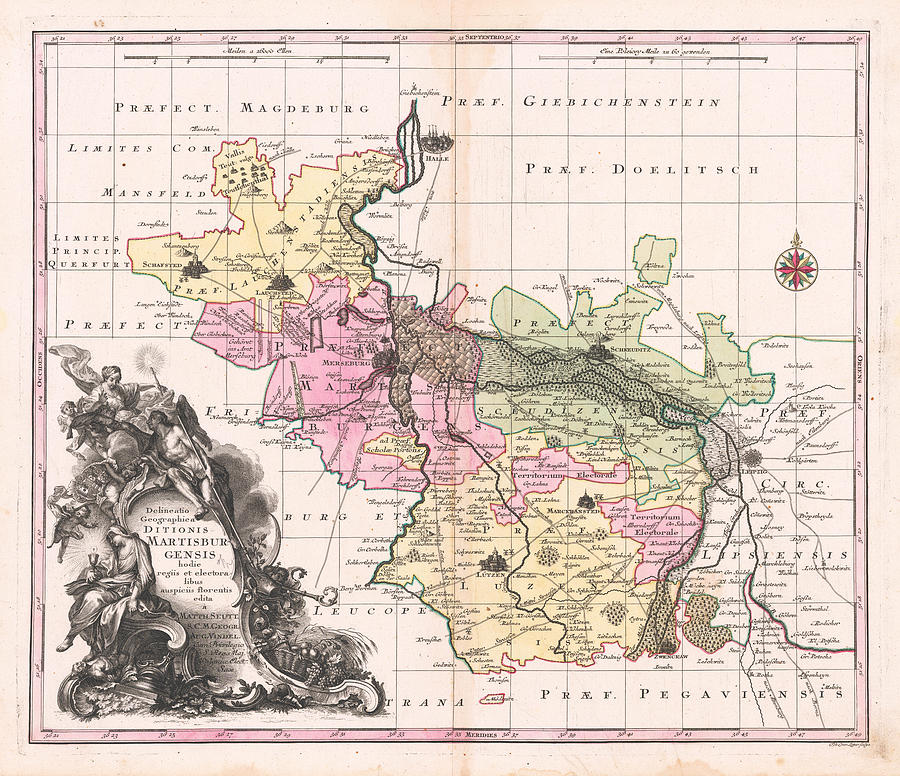 Delineatio Geographica Ditionis Martisburgensis Augsburg Painting by ...