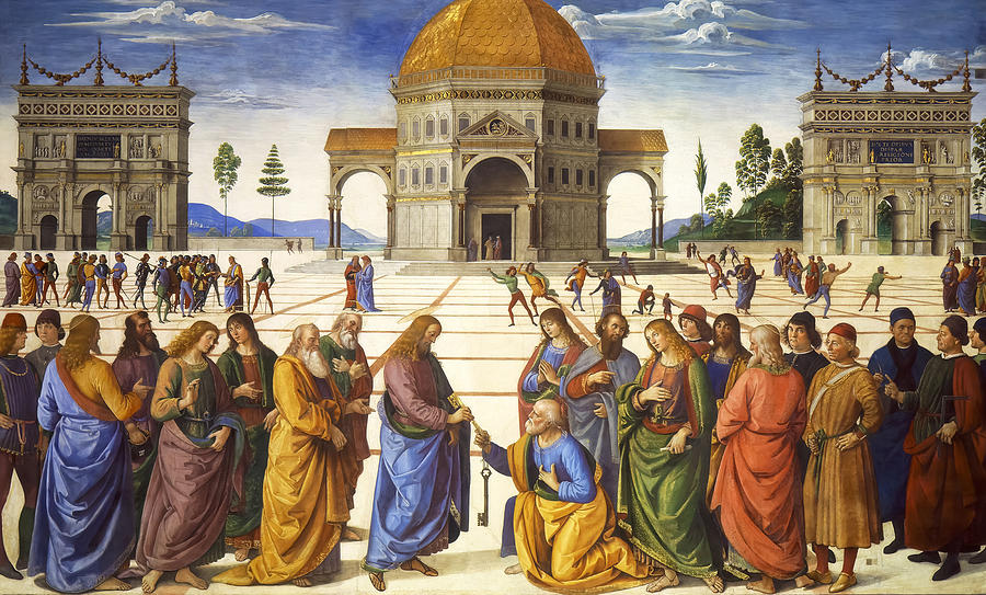 Pietro Perugino Painting - Delivery of the Keys by Pietro Perugino by Mango Art
