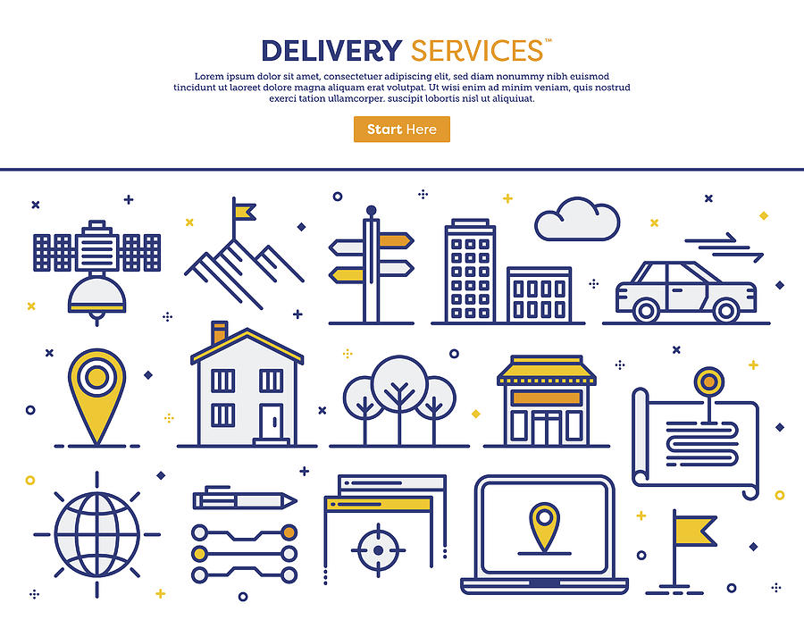 Delivery Services Concept Drawing by Ilyast