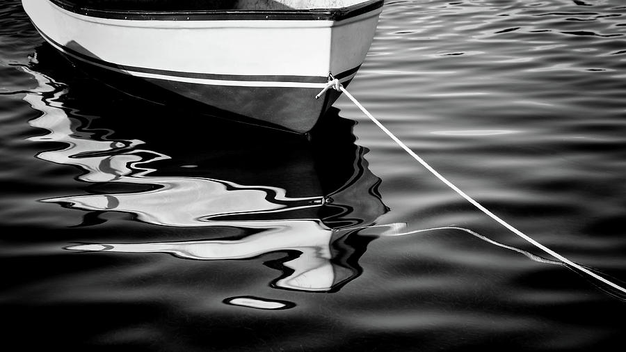 Delphin Boat black and white Photograph by Laura Fasulo