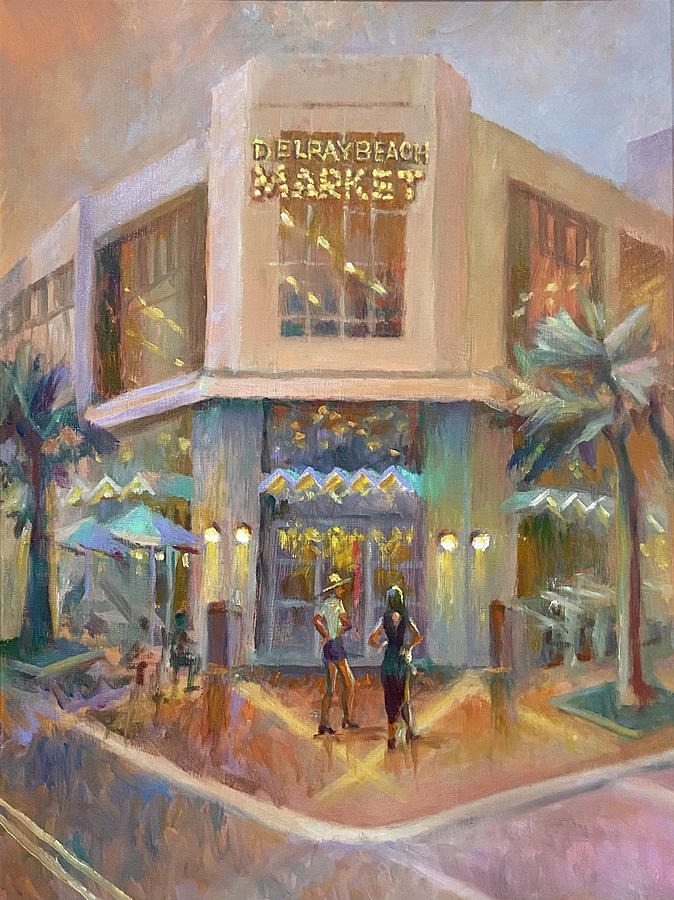 Delray Beach Market Painting by Nancy Tilles