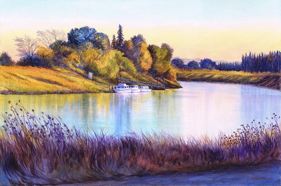 Sunset Painting - Delta Dusk by Stephanie Newsom