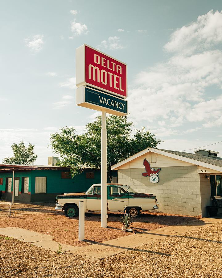 Delta Motel, Route 66 01 Photograph by Jon Bilous - Fine Art America