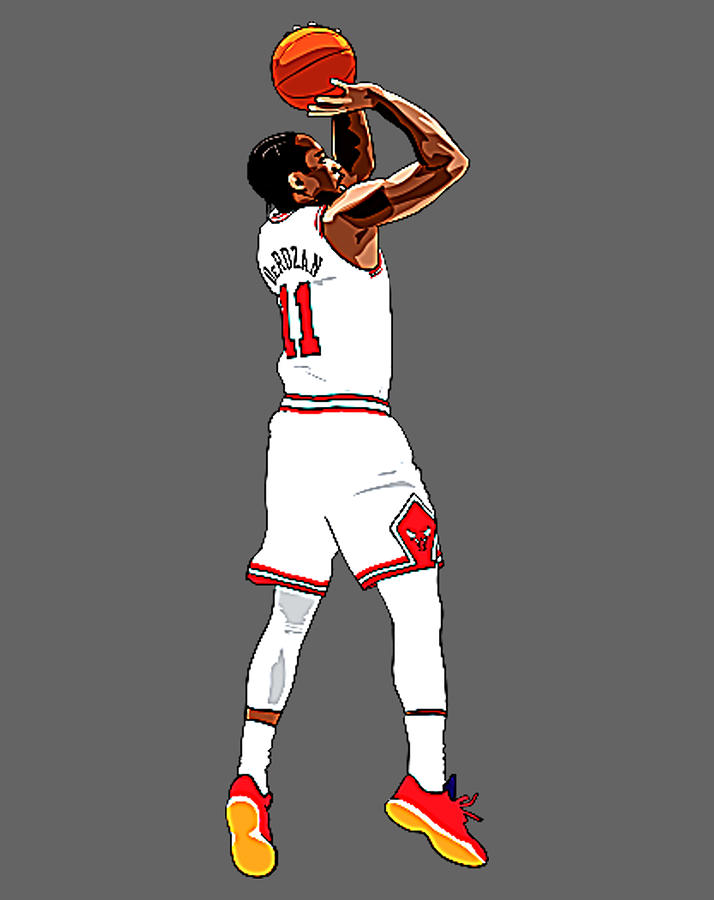 Demar Derozan Vector Shot Digital Art by Man Tin Le - Fine Art America