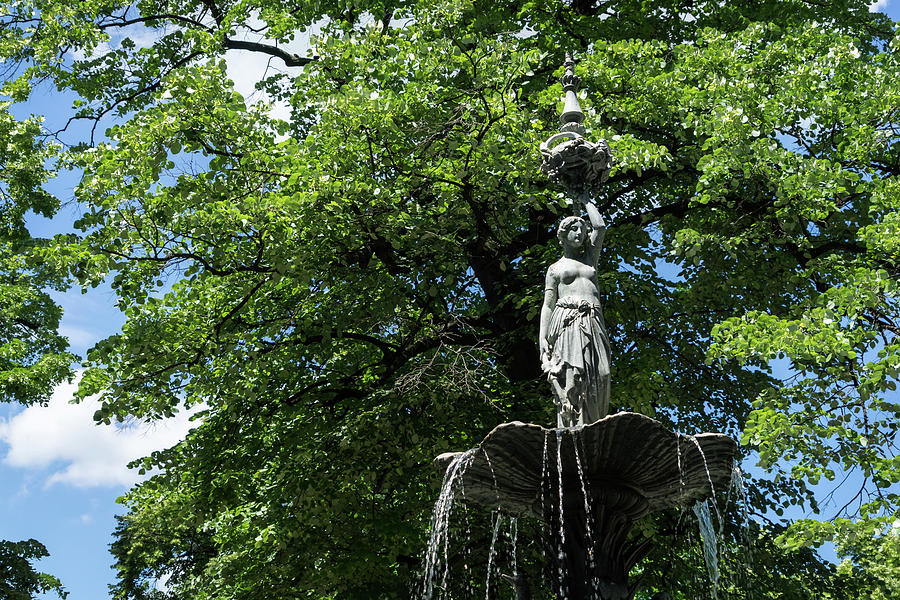 Demeter Fountain Plovdiv - Summer Vibe with an Olympian Greek Goddess in the Sunshine Photograph by Georgia Mizuleva