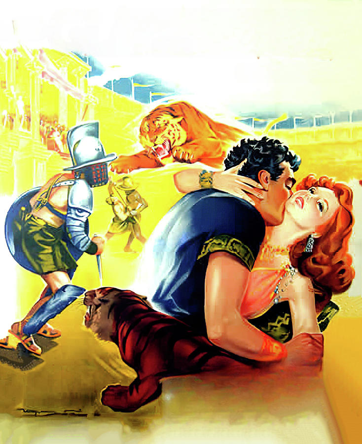 Vintage Painting - Demetrius and the Gladiators, 1954, movie poster painting by Roger Soubie by Movie World Posters