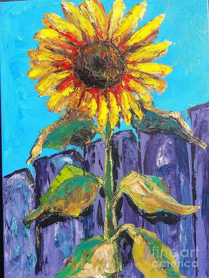 Demo Sunflower Painting by Beverly Boulet