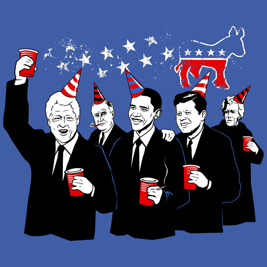 Democratic Party Poster Painting by Walker Cook Fine Art America