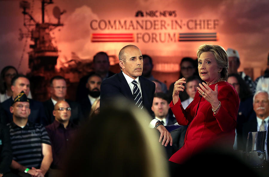 Democratic Presidential Nominee Hillary Clinton Takes Part In Candidate Forum In New York Photograph by Justin Sullivan