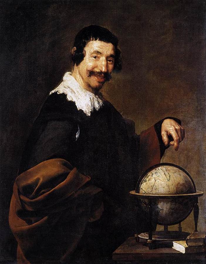 Democrito Geografo sonriente Demokrit Painting by Diego Velazquez ...